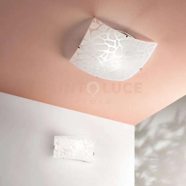 Applique a parete island bianca 2 luci attacco e27 35x10,5x20cm in ...