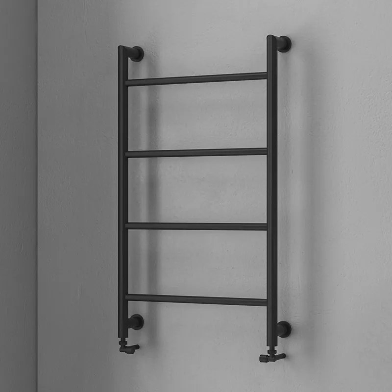 Kamalu - termoarredo scaldasalviette 900x560mm nero opaco kam-d6009n