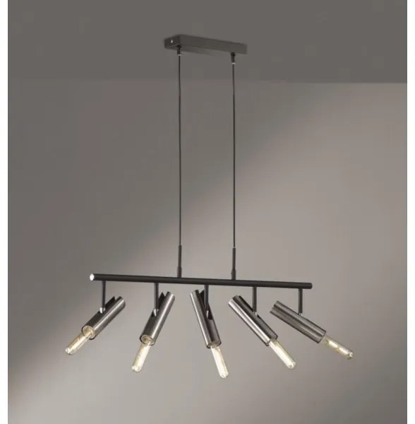 Fischer & Honsel 60369 - Lampadario su corda DEAN 5xE27/25W/230V