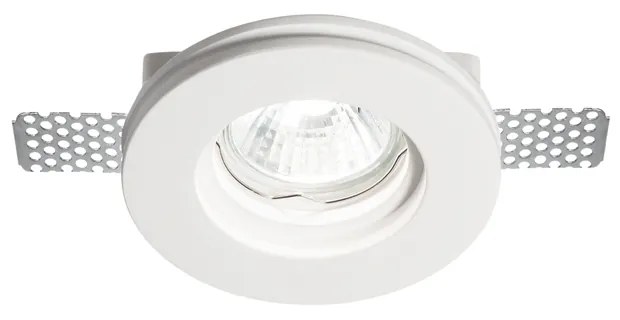 Faretto Ad Incasso Moderno Samba Gesso Bianco 1 Luce Gu10 D60Cm