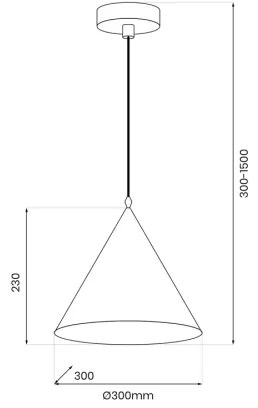 Lampadario a sospensione con filo BOSCO 1xE27/15W/230V marrone