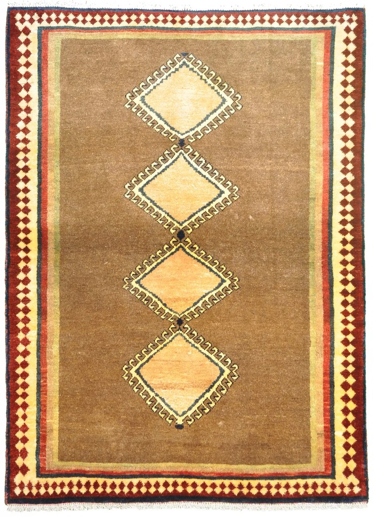 Gabbeh Tappeto 160x120 Marrone (Iran) Annodato A Mano