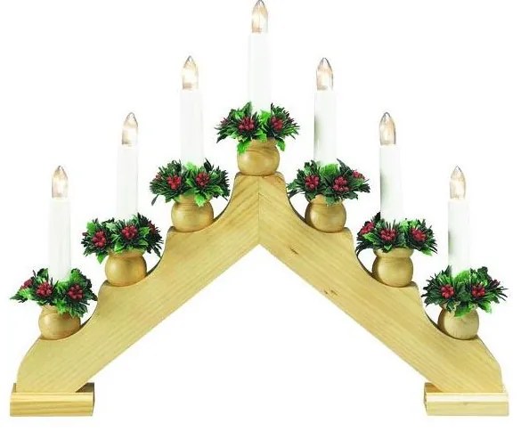 Markslöjd 8314,300 - Candelabro natalizio TOMAS 7xE10/3W/230V
