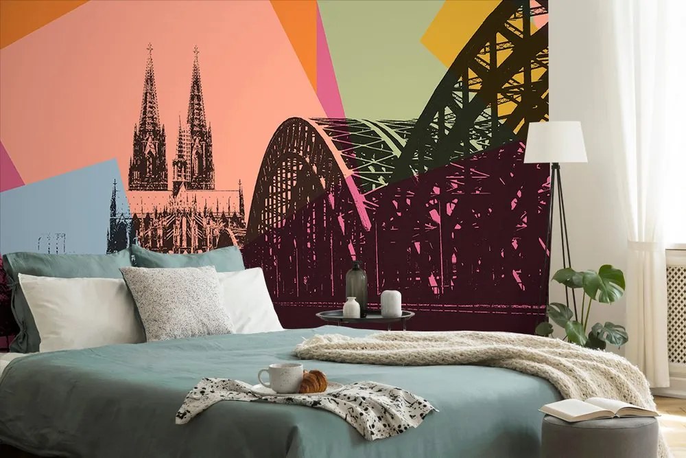 Carta da parati – Illustrazione digitale della città di Colonia