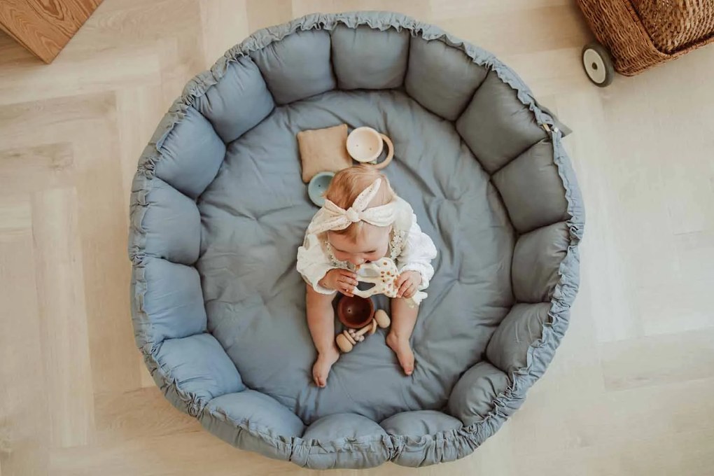 Play&Go Bloom nido per bambini Organic Dusty Blue