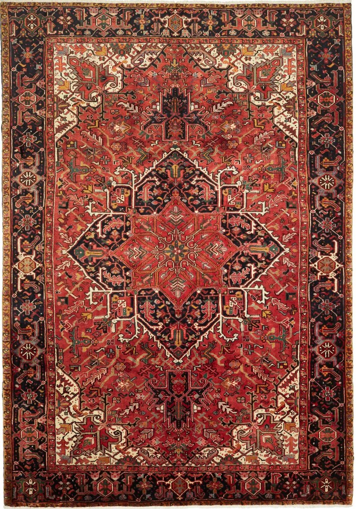 Heriz Tappeto persiano 240x340 Rosso (Iran) Annodato A Mano
