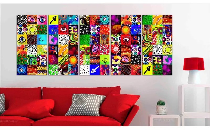 Quadro Colourful Abstraction  Colore colorful, Dimensioni e Misure 200x80