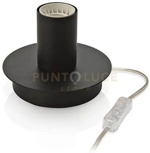 Up and down lumetto in metallo colore nero 1 luce attacco e27