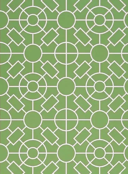 Tapete Knot Garden v. Osborne & Little - Garden Green/ Ivory