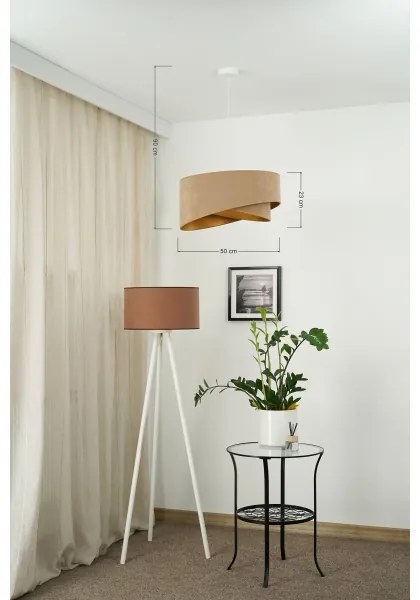 Brilagi - Lampadario LED a sospensione con filo LYRA 1xE27/15W/230V marrone/oro