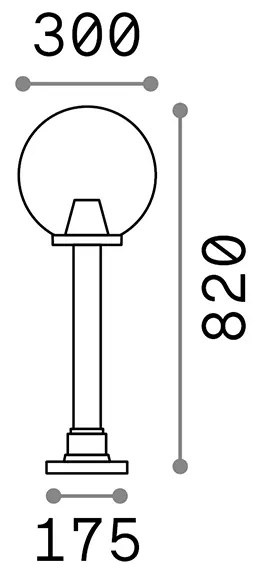 Piantana Classica Classic Materie Plastiche Trasparente 1 Luce E27 82Cm