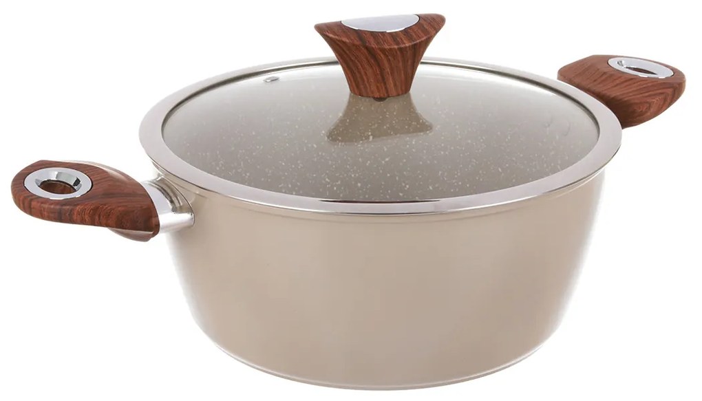 Casseruola 24 cm taupe Kolors con coperchio