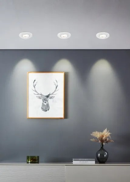 Eglo 300186 - SET di 7 faretti LED da incasso GEDREZ LED/4,9W/230V Ø 9 cm bianco