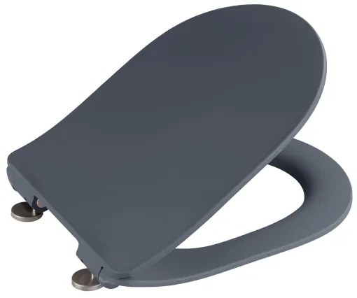 WENKO 23828100-WC sedile WC SEDILO 45,2x36,2 cm grigio/argento
