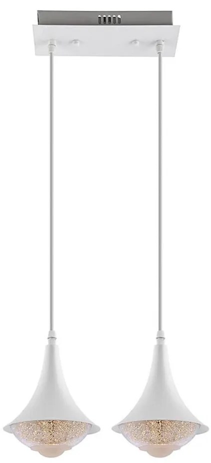 Lampadario LED a sospensione con filo 2xLED/9W/230V bianco