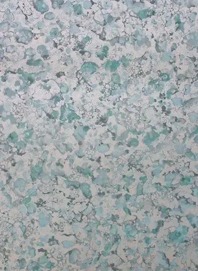 Tapete Ebru von Osborne & Little - Metallic Gilver/ Aqua