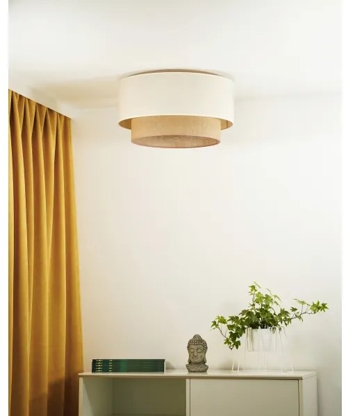 Duolla - Plafoniera BOHO 1xE27/15W/230V diametro 45 cm beige/marrone