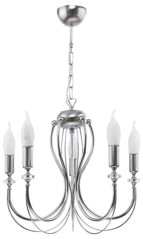 Jupiter 1688 - Lampadario su catena MELANI 5xE14/40W/230V argento