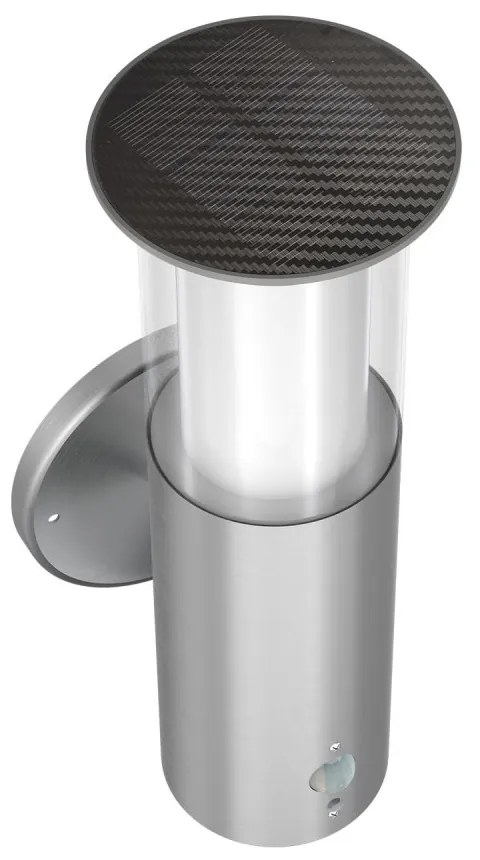 Applique Solare in Acciaio INOX con Sensore di Movimento, IP54 Colore Bianco Naturale 4.000K