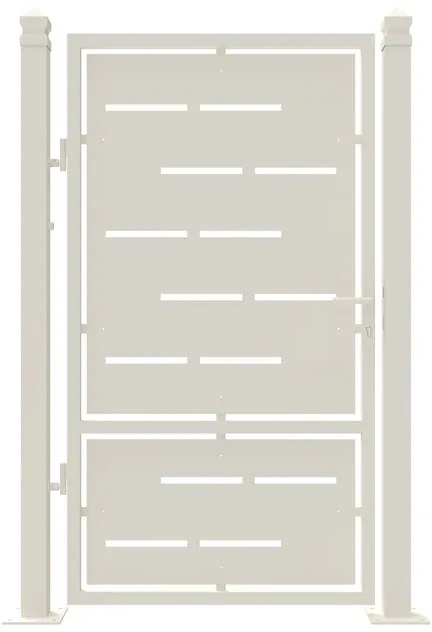 Cancello manuale battente Privacy in ferro, apertura a sinistra, L 104.5, H 180 cm, di colore bianco