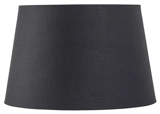 Paralume in cotone nero con interno dorato 25/20/16