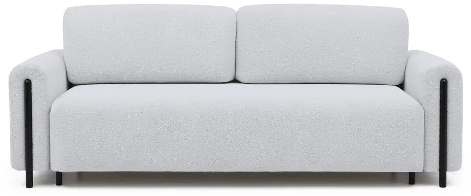 Divano grigio allungabile/con contenitore e rivestimento in bouclé 244 cm Arcadova – ELTAP