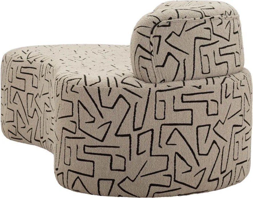 Divano beige con rivestimento in bouclé 176 cm Nairobi – Mauro Ferretti