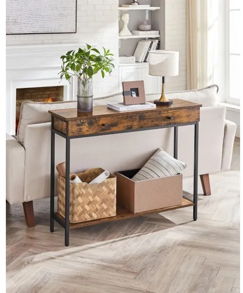 Tavolino d'appoggio LUVOR marrone/nero