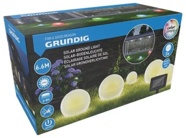 SET 5x Lampada LED solare LED/3,2V multicolore