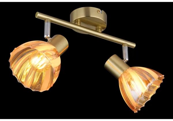 Globo 54315M-2 - Faretto ZACHERY 2xE14/40W/230V oro