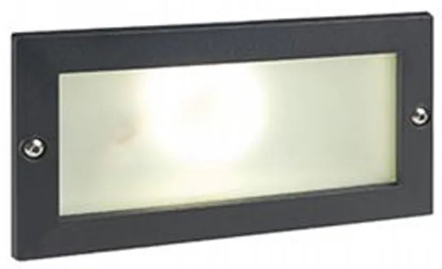 Segnapasso Esterno Incasso Aperto Escape Alluminio E Vetro Nero Led 10W 3000K