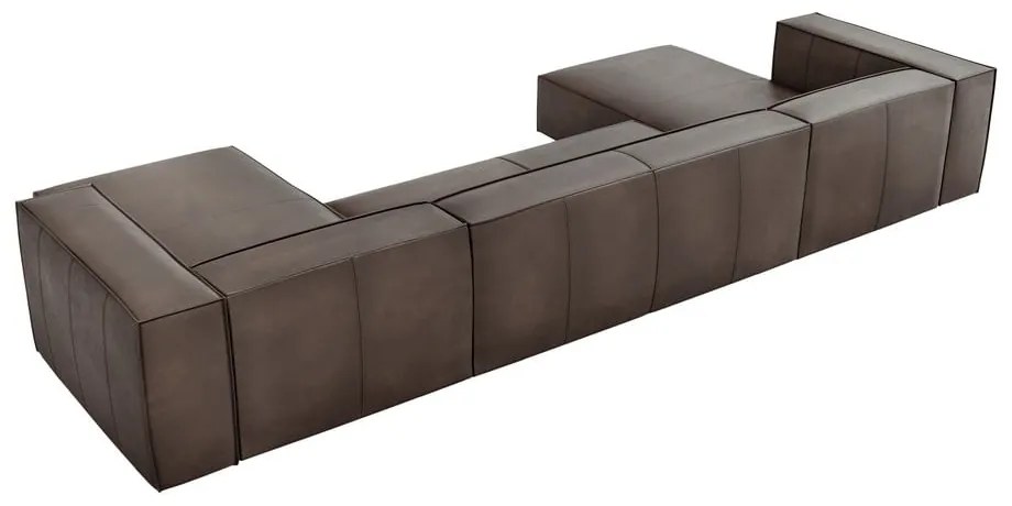 Divano angolare in pelle marrone (a U) Madame - Windsor &amp; Co Sofas