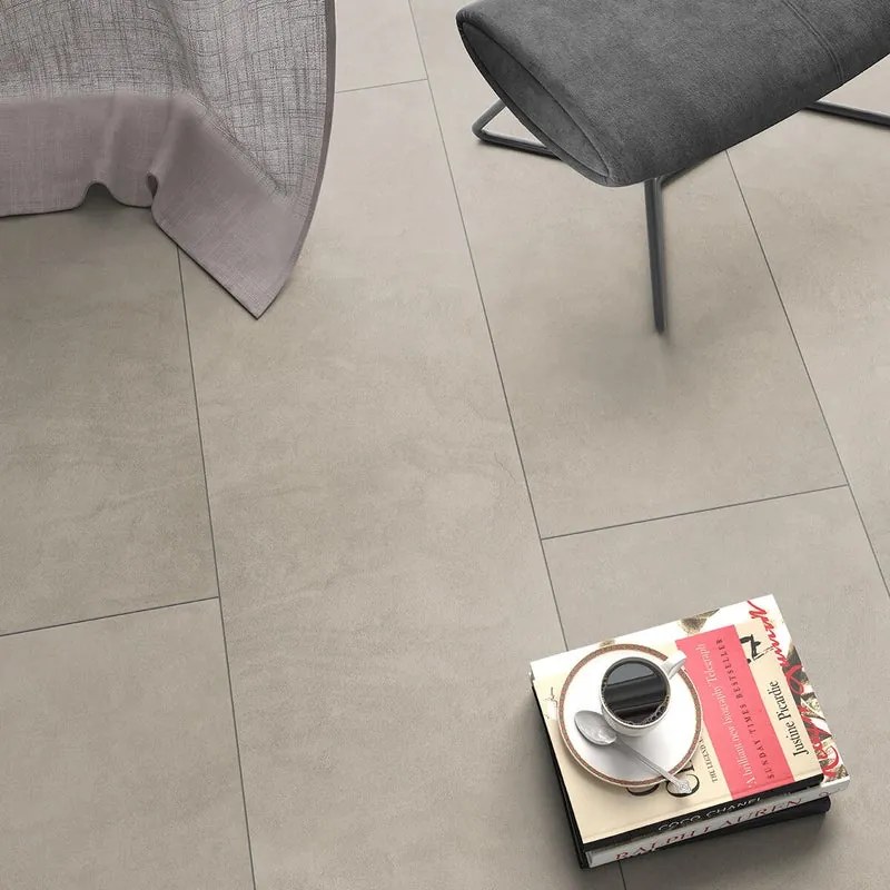 SPC da incollare per pavimento e rivestimento effetto calcestruzzo beige Sp 3 mm CERAMIN Pastrengo 3.7 m²