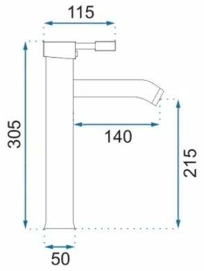 REA-B8665 - Miscelatore per lavabo GRAF 30,5 cm nero