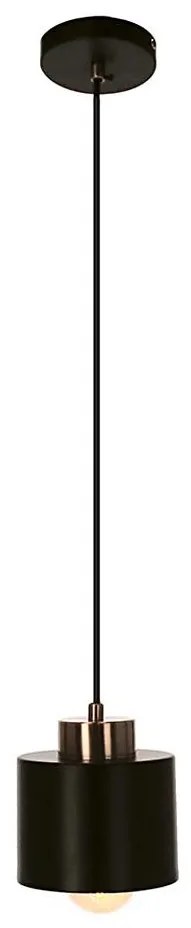 Lampadario a sospensione con filo OLENA 1xE27/60W/230V nero