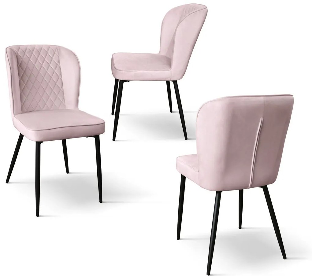 KINSLEE - sedia di design moderno in velluto