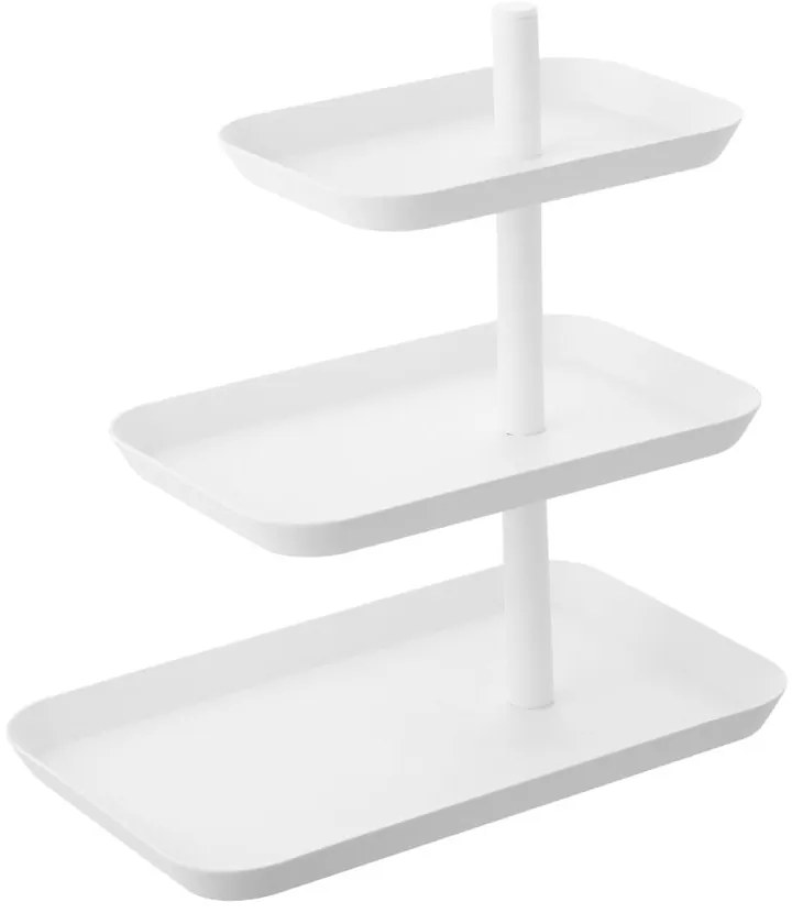 Alzatina a 3 piani in metallo bianca Tower - YAMAZAKI