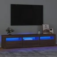 Mobile Porta TV con Luci LED Rovere Marrone 180x35x40 cm cod mxl 13916