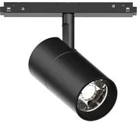 Faretto Binario Singolo Ego Alluminio Nero 1 Luce 19W 3000K Luce Calda 1-10V