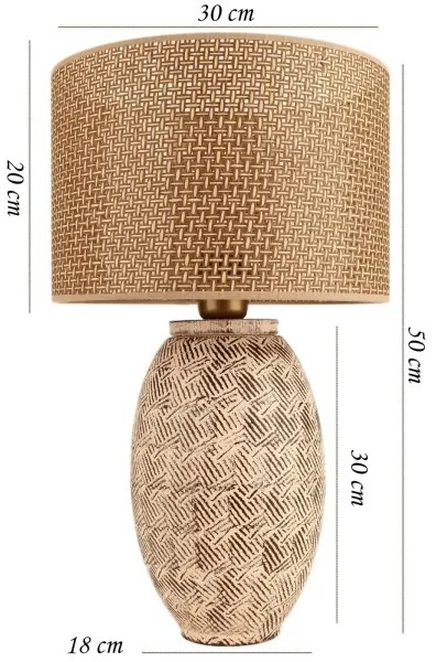 Lampada da tavolo RAMZES 1xE27/40W/230V beige