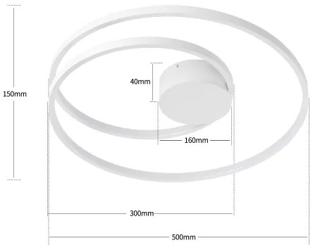 Brilagi- Plafoniera LED dimmerabile TWISTER LED/48W/230V diam. 50 cm bianco + telecomando