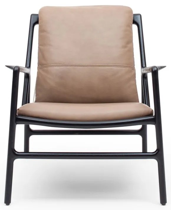 Poltrona in pelle nera e beige Dedo - Gazzda