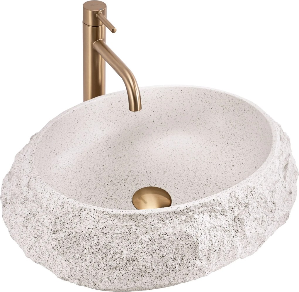 Lavabo da appoggio Rea Mika Beige