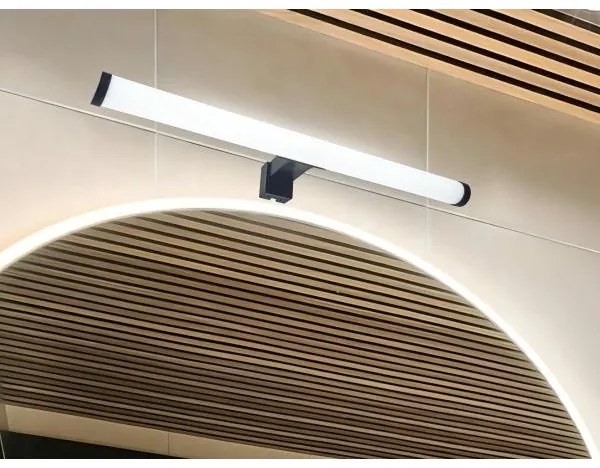 Illuminazione LED per specchio da bagno, 10 W, 230 V, 45 cm, IP44, nero