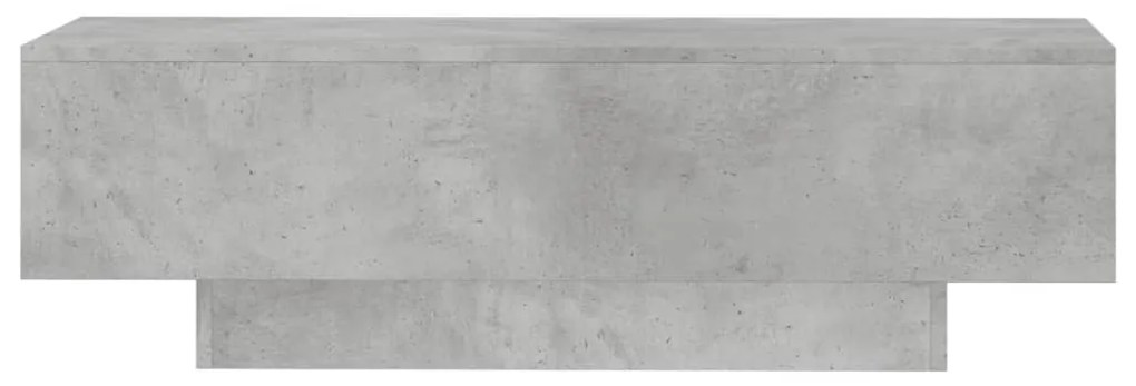 Tavolino salotto grigio cemento 100x49,5x31cm legno multistrato