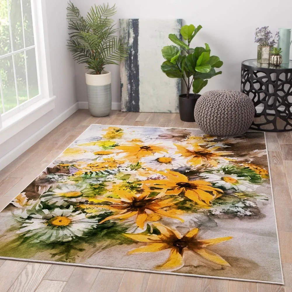 Tappeto lavabile giallo 160x230 cm New Carpets - Oyo home