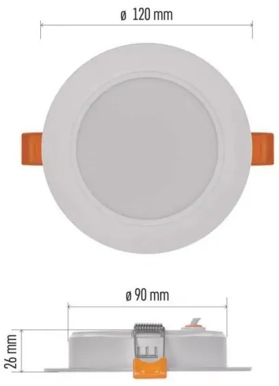 Luce LED da incasso LED/9W/230V diametro 12 cm bianco