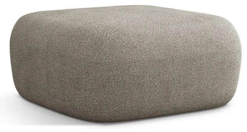 Pouf in tessuto bouclé grigio chiaro Jenny - Micadoni Home
