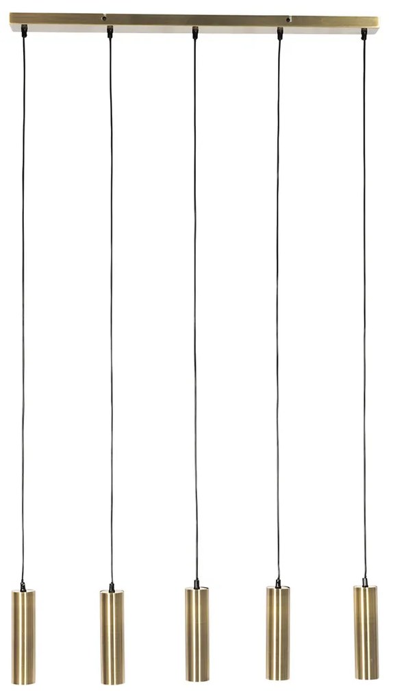Lampada a sospensione moderna bronzo 5 luci - Jeana