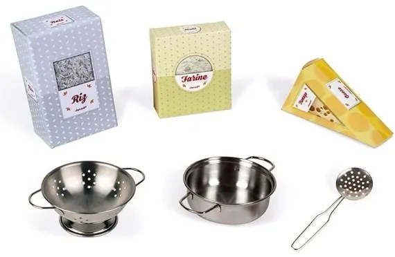 Janod - Cucina in legno con piano cottura a LED MOZAIC 2xLR6